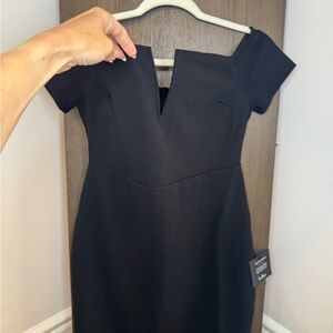 Lulu’s Elegant Black Off-Shoulder Dress